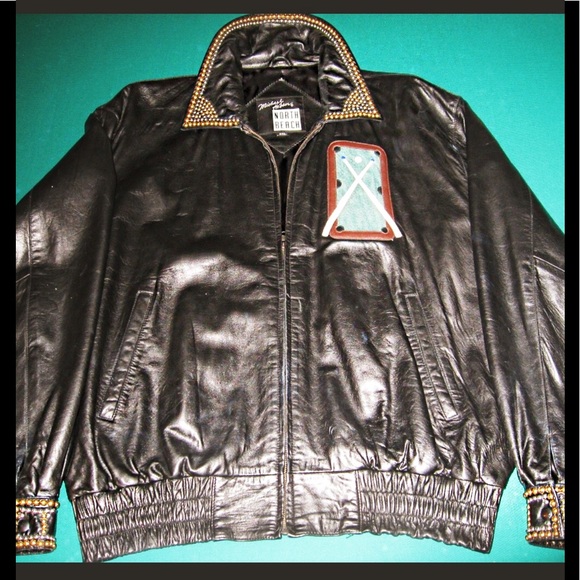 AMAZING VINTAGE LEATHER BOMBER JACKET - Picture 2 of 5